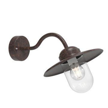 Nordlux - Vägglampa för utomhusbruk LUXEMBOURG 1xE27/60W/230V IP54 brun/patina