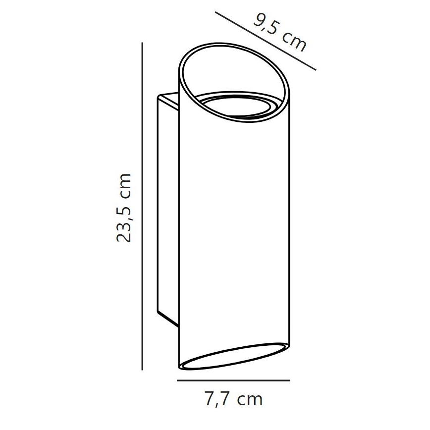 Nordlux - Vägglampa för utomhusbruk NICO 2xGU10/25W/230V IP54 antracit