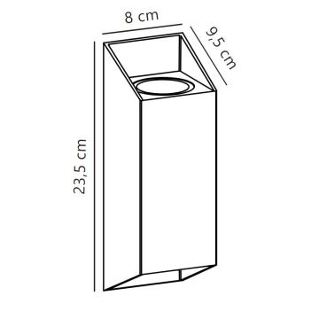 Nordlux - Vägglampa för utomhusbruk NICO 2xGU10/25W/230V IP54 antracit