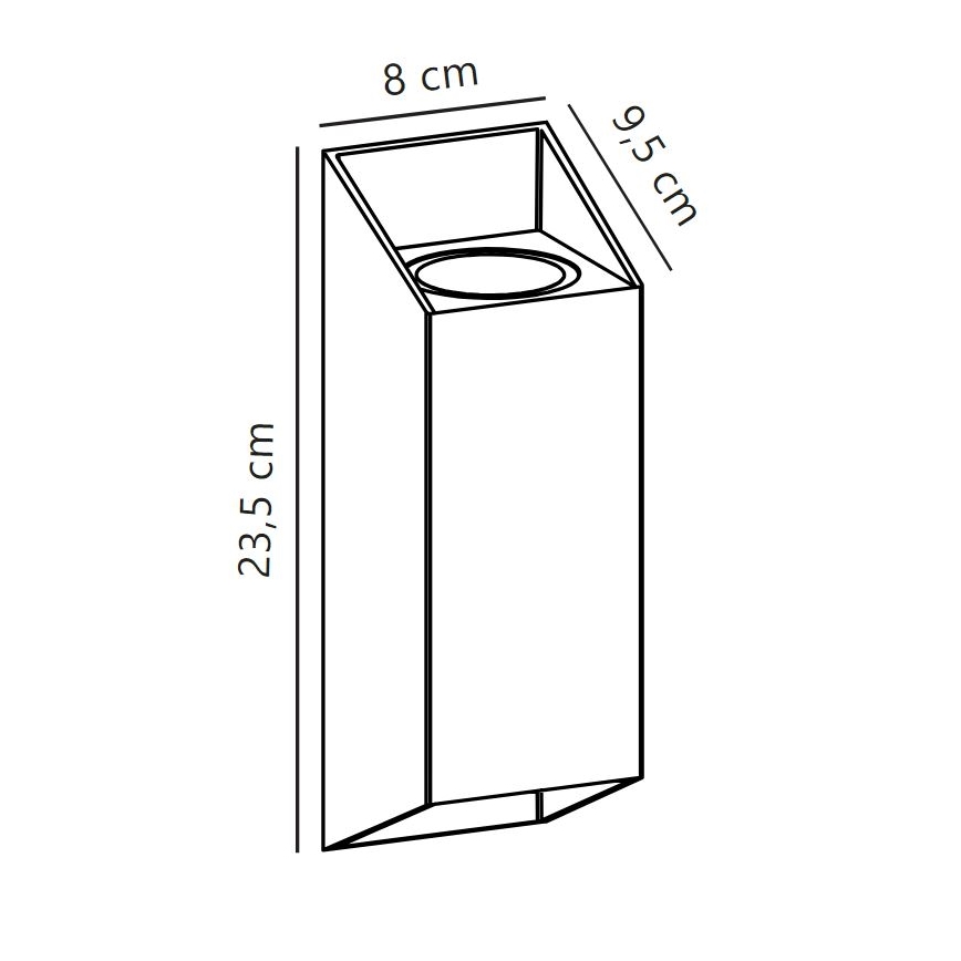 Nordlux - Vägglampa för utomhusbruk NICO 2xGU10/25W/230V IP54 antracit