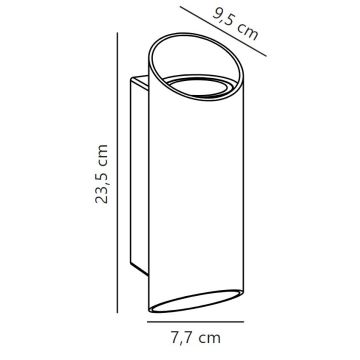 Nordlux - Vägglampa för utomhusbruk NICO 2xGU10/25W/230V IP54 svart