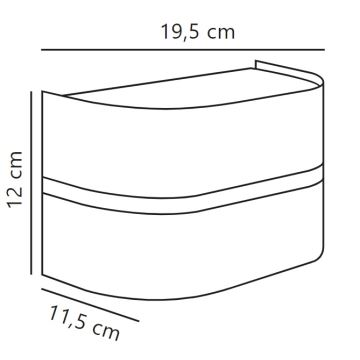 Nordlux - Vägglampa för utomhusbruk SIBELIS 1xE27/10W/230V IP44 brun