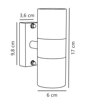 Nordlux - Vägglampa för utomhusbruk TIN 2xGU10/35W/230V IP54 svart