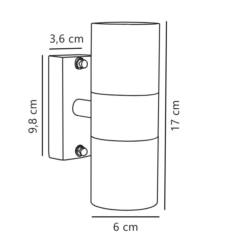 Nordlux - Vägglampa för utomhusbruk TIN 2xGU10/35W/230V IP54 svart