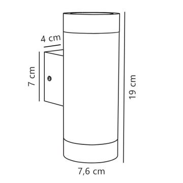 Nordlux - Vägglampa för utomhusbruk TIN 2xGU10/35W/230V IP54 svart