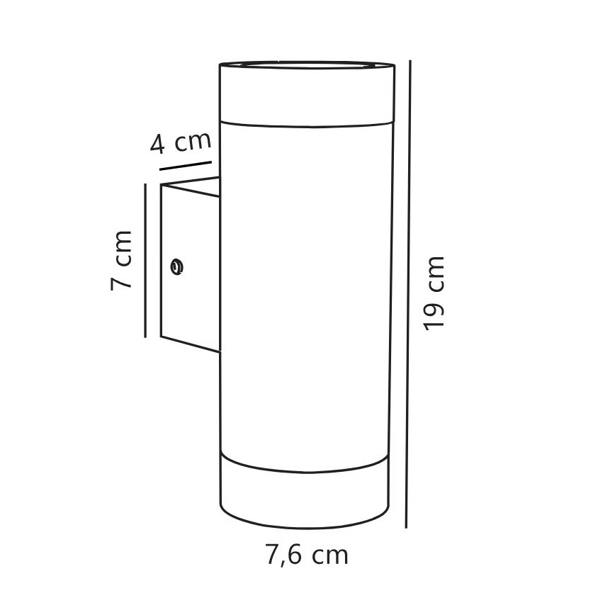 Nordlux - Vägglampa för utomhusbruk TIN 2xGU10/35W/230V IP54 svart