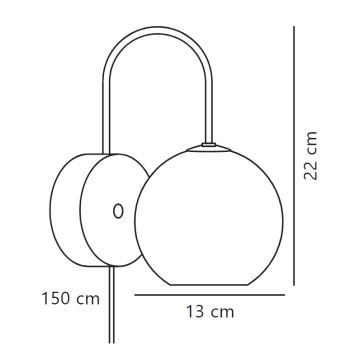 Nordlux - Vägglampa FRANCA 1xE14/40W/230V