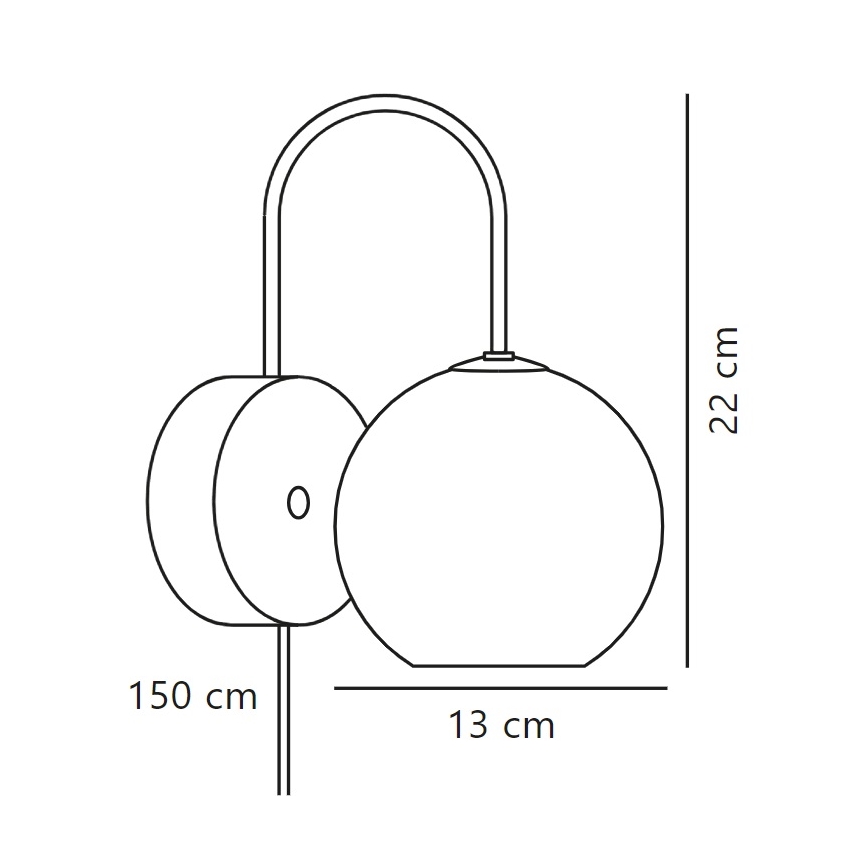 Nordlux - Vägglampa FRANCA 1xE14/40W/230V