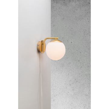 Nordlux - Vägglampa GRANT 1xE14/40W/230V guld