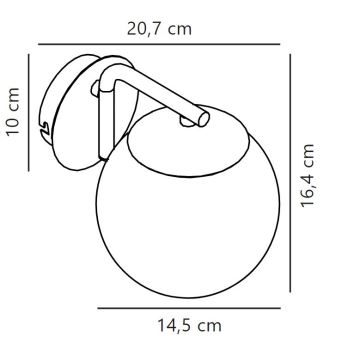 Nordlux - Vägglampa GRANT 1xE14/40W/230V guld