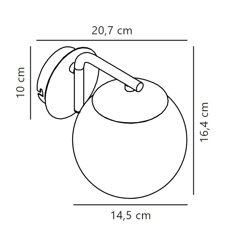 Nordlux - Vägglampa GRANT 1xE14/40W/230V guld