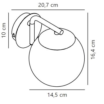 Nordlux - Vägglampa GRANT 1xE14/40W/230V svart