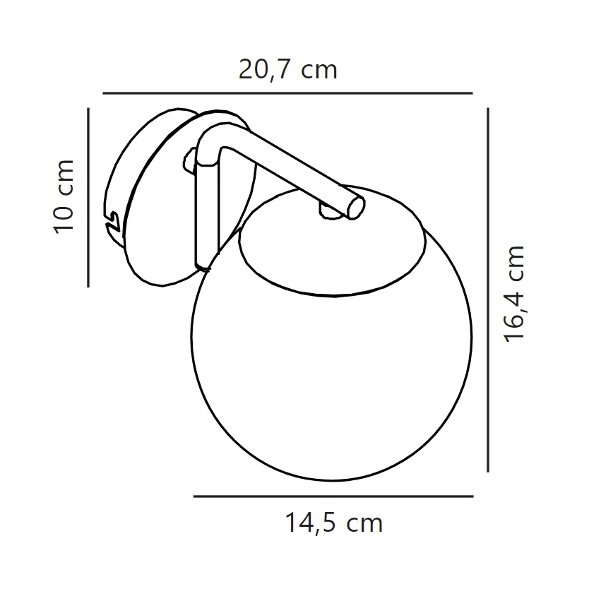 Nordlux - Vägglampa GRANT 1xE14/40W/230V svart