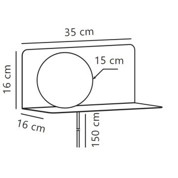 Nordlux - Vägglampa med hylla LILIBETH 1xE14/25W/230V blå