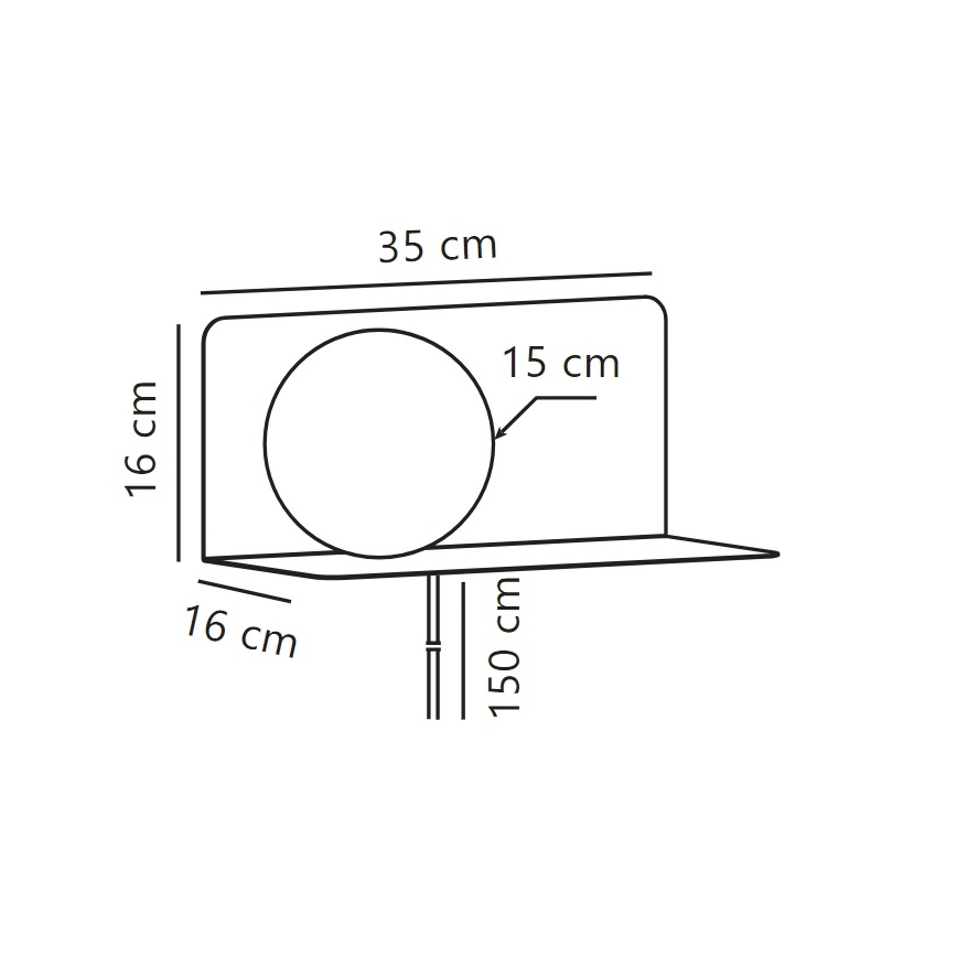 Nordlux - Vägglampa med hylla LILIBETH 1xE14/25W/230V blå