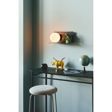 Nordlux - Vägglampa med hylla LILIBETH 1xE14/25W/230V svart