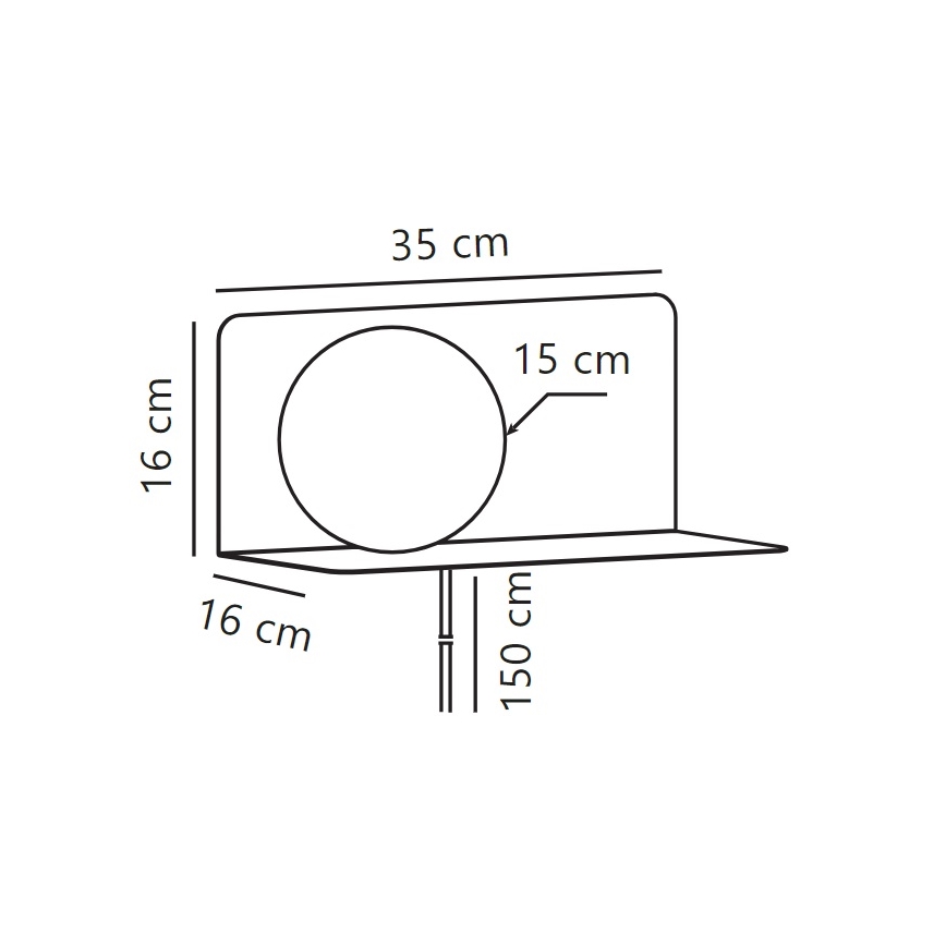 Nordlux - Vägglampa med hylla LILIBETH 1xE14/25W/230V vit