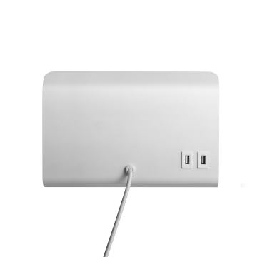 Nordlux - Väggspotlight med en hylla och USB ROOMI 1xGU10/8W/230V vit