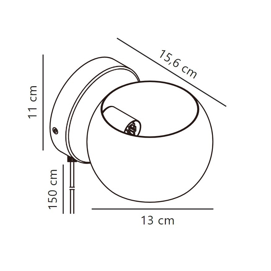 Nordlux - Väggspotlight BELIR 1xG9/5W/230V svart