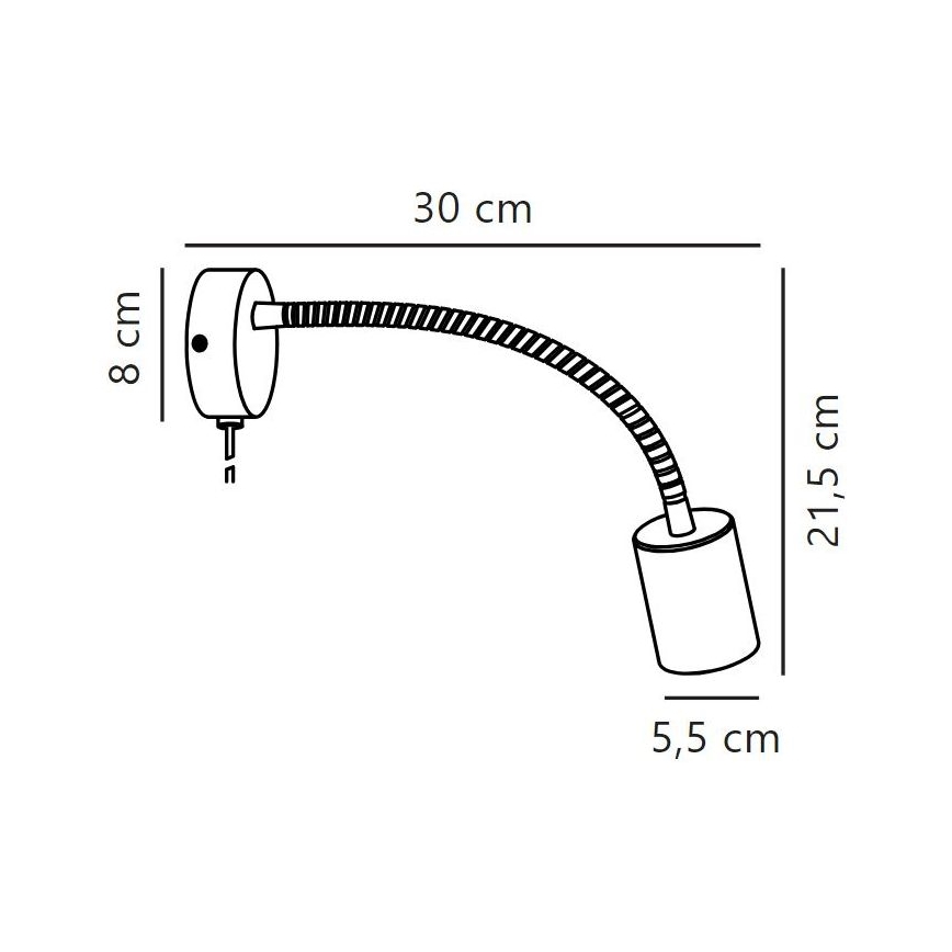 Nordlux - Vägg flexible spotlight EXPLORE 1xGU10/7W/230V svart