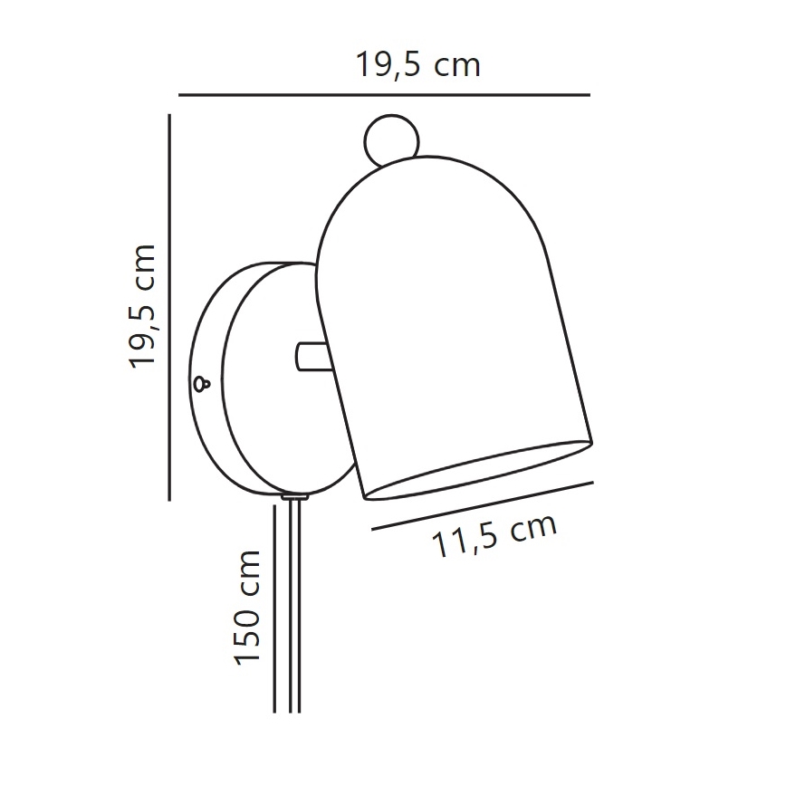 Nordlux - Väggspotlight GASTON 1xE27/15W/230V grön