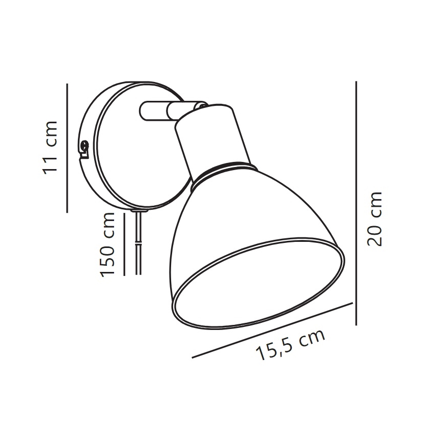 Nordlux - Väggspotlight POP 1xE27/18W/230V beige