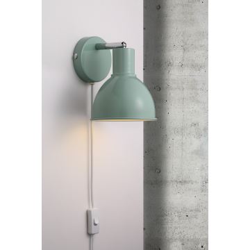 Nordlux - Väggspotlight POP 1xE27/18W/230V mint