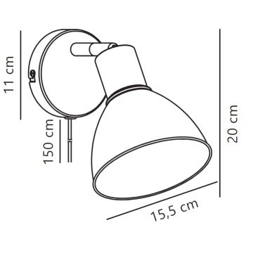 Nordlux - Väggspotlight POP 1xE27/18W/230V mint