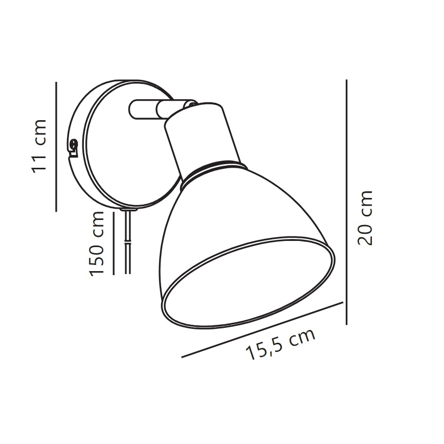 Nordlux - Väggspotlight POP 1xE27/18W/230V svart/guld