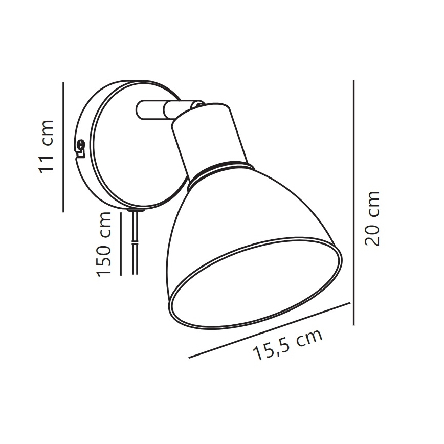 Nordlux - Väggspotlight POP 1xE27/18W/230V svart/krom