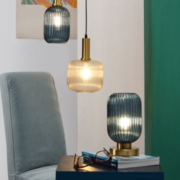 ONLI - Bordslampa DOROTY 1xE27/22W/230V blå/guld