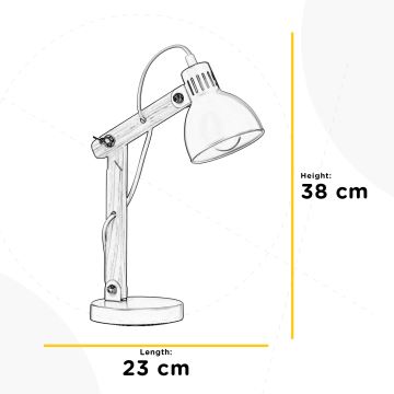 ONLI - Bordslampa NORA 1xE14/6W/230V grå