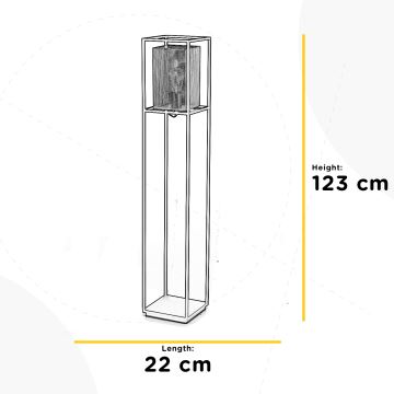 ONLI - Golvlampa MALIK 1xE27/22W/230V guld/svart