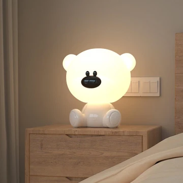 ONLI - LED RGB Nattlampa för barn PUPPIES LED/3W/USB teddy björn 30 cm