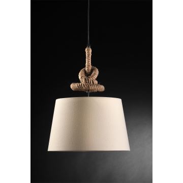 ONLI - Ljuskrona med textilsladd CORDA 1xE27/22W/230V beige