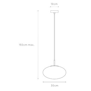 ONLI - Ljuskrona med textilsladd JANET 1xE27/6W/230V diameter 30 cm