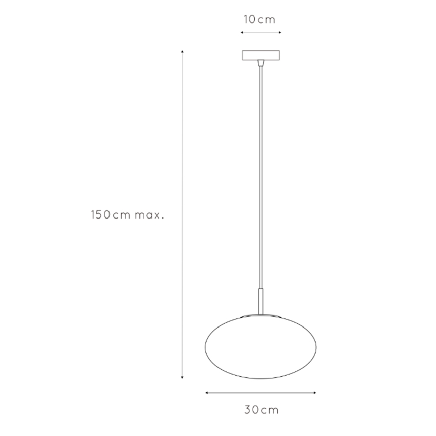 ONLI - Ljuskrona med textilsladd JANET 1xE27/6W/230V diameter 30 cm