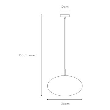 ONLI - Ljuskrona med textilsladd JANET 1xE27/6W/230V diameter 38 cm