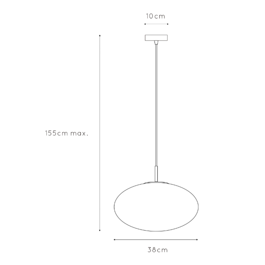 ONLI - Ljuskrona med textilsladd JANET 1xE27/6W/230V diameter 38 cm