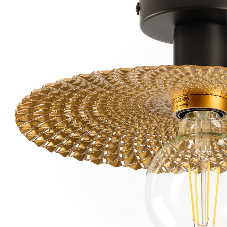 ONLI - Taklampa GOLDEN 1xE27/22W/230V diameter 28 cm guld/svart