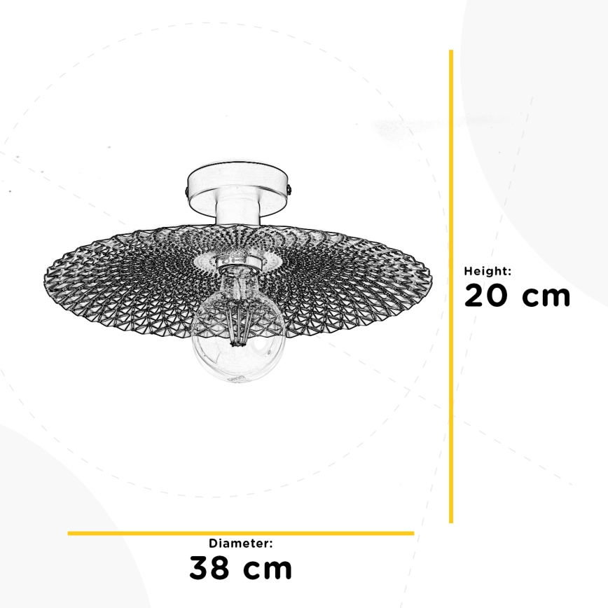 ONLI - Taklampa GOLDEN 1xE27/22W/230V diameter 38 cm guld/svart