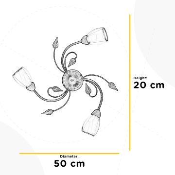 ONLI - Taklampa LILIANA 3xE14/6W/230V