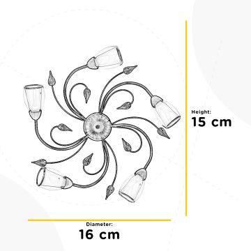 ONLI - Taklampa LILIANA 5xE14/6W/230V