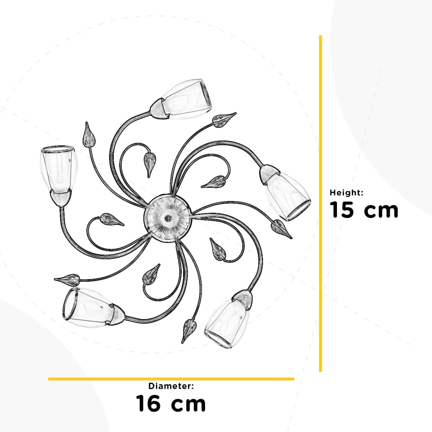 ONLI - Taklampa LILIANA 5xE14/6W/230V