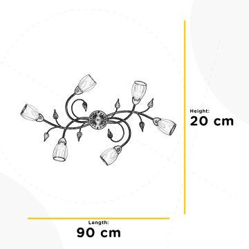 ONLI - Taklampa LILIANA 6xE14/6W/230V