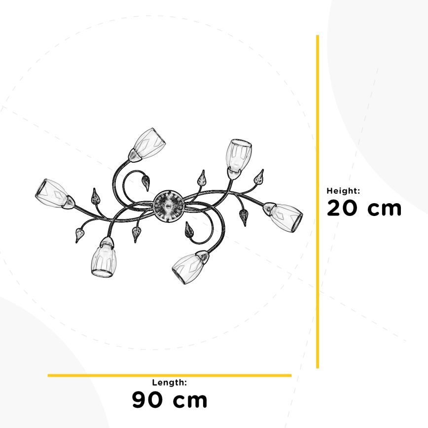 ONLI - Taklampa LILIANA 6xE14/6W/230V