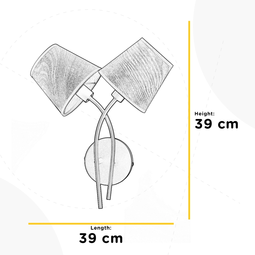 ONLI - Vägglampa ASIA 2xE14/6W/230V