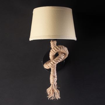 ONLI - Vägglampa CORDA 1xE27/22W/230V beige