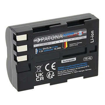 PATONA - Ackumulator Nikon EN-EL3E 2250mAh Li-Ion Platinum USB-C charging