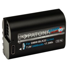 PATONA - Ackumulator Panasonic DMW-BLK22 2400mAh Li-Ion Platinum USB-C laddar
